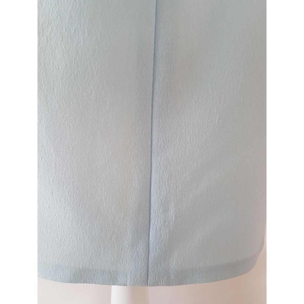 Light Blue Pencil Skirt with Side Slits - Picture 5 of 5